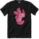 Roze Casual Axolotl T-Shirt Heren / Dames Dieren Shirt