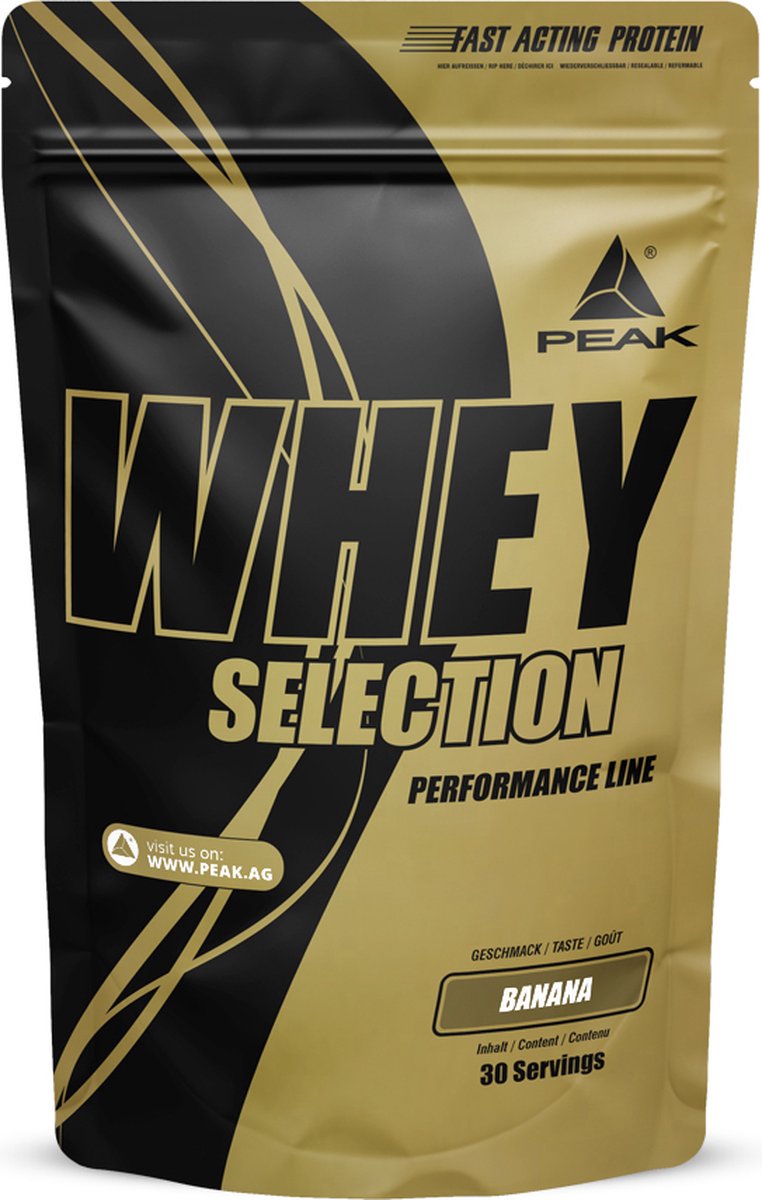 Goedkoopste Peak Whey Selection (900g) Banana - Eiwitten - Wei-eiwit Mix