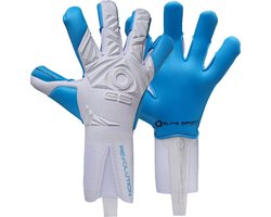Elite Sport Neo Revolution Aqua Keepershandschoenen - Wit / Lichtblauw | Maat: 11