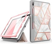 COSMO Bookcase Hoes Geschikt Voor Geschikt Voor Samsung Tab S7 FE - 12.4 inch - Pencil houder - Marmer