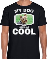 Yorkshire terrier honden t-shirt my dog is serious cool zwart - heren - Yorkshire terriers liefhebber cadeau shirt XXL