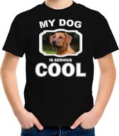 Rhodesische pronkrug  honden t-shirt my dog is serious cool zwart - kinderen - Pronkruggen liefhebber cadeau shirt - kinderkleding / kleding 134/140