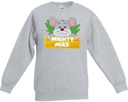 Mighty Mike sweater grijs voor kinderen - unisex - muizen trui - kinderkleding / kleding 122/128