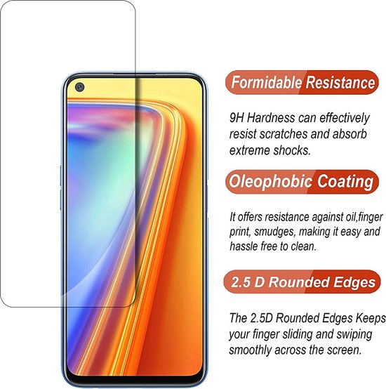 Protecteur d'écran LuxeBass adapté pour Oppo A76 - Glas Trempé - écran en verre - protection