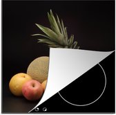 KitchenYeah® Inductie beschermer 78x78 cm - Stukken fruit - Kookplaataccessoires - Afdekplaat voor kookplaat - Inductiebeschermer - Inductiemat - Inductieplaat mat
