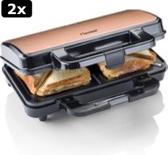 Appareils à Sandwiches 600 W avec Compte à Rebours