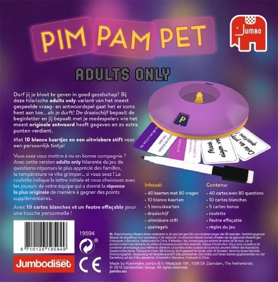 Pim Pam Pet Adults Only Actiespel Games