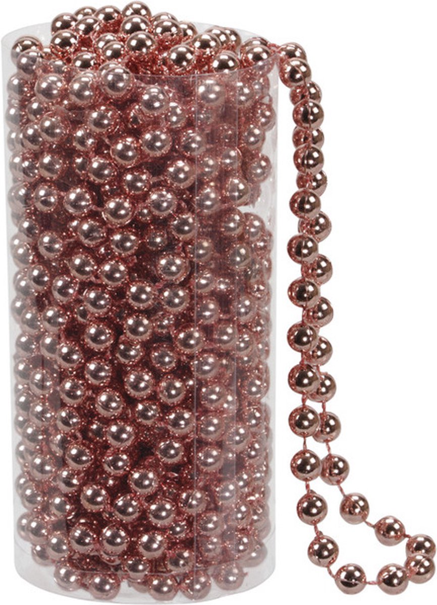 Kralenslinger - 2x stuks - koper - kunststof - 8 meter - kerstboomversiering - kerstversiering - kerstslingers