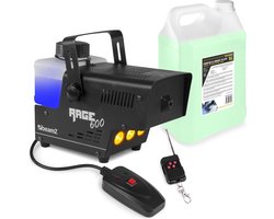 Rookmachine - BeamZ RAGE600LED met vlameffect en 5 liter rookvloeistof