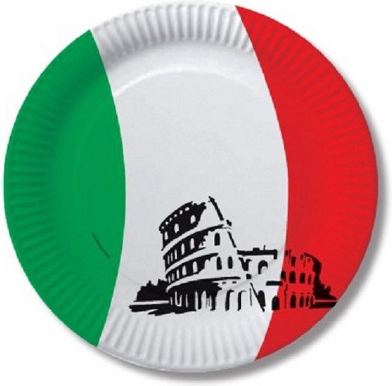 Foto: 30x stuks italiaanse vlag thema feest bordjes van 23 cm italie thema feestartikelen versiering