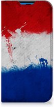 Flip Cover Geschikt voor iPhone 14 Pro Telefoonhoesje Nederlandse Vlag
