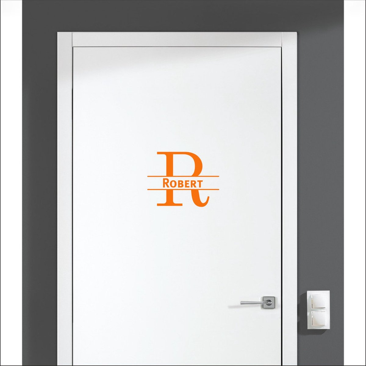 Deursticker Met Naam -  Robert - Oranje