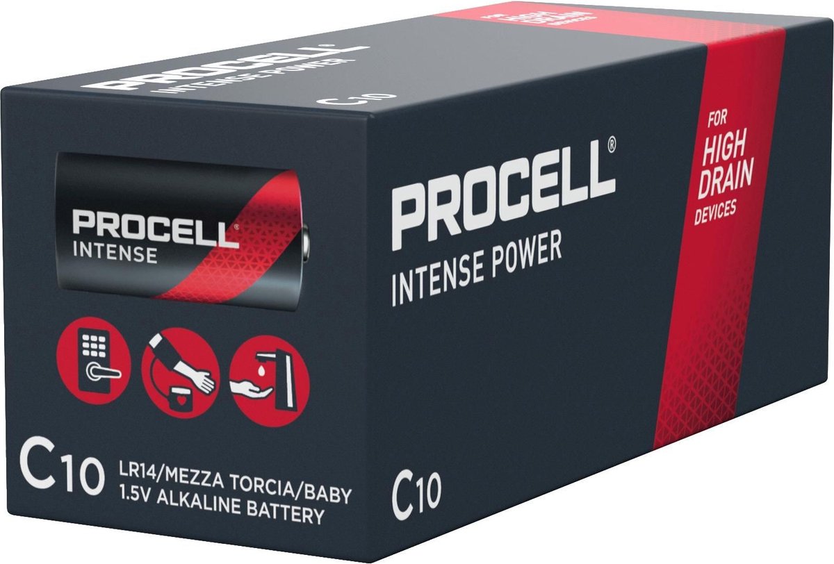 Duracell Procell Intense Alkaline batterij 1,5V LR14 C - Doos 10 stuks
