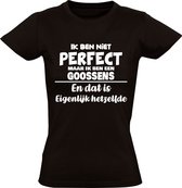 Je ne suis pas parfait mais je suis un Goossens et c'est fondamentalement le même T-shirt femme | nom de famille | anniversaire | anniversaire | Nom | drôle | Noir