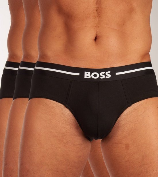 HUGO BOSS Bold hipster briefs (3-pack) - heren slips - zwart - Maat: XXL