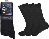 Sokken Unisex - Zwarte Sokken - 12 PACK - Zwart - Maat 39-42 | Dames sokken | Heren sokken