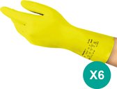 AlphaTec® 37-320 - Huishouden, Chemische beschermende handschoenen, Nitril, Latexvrij, 2XL, Geel, 6 paar