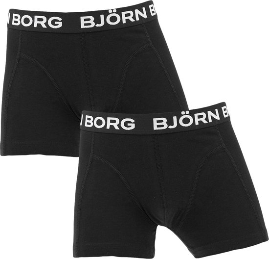 Björn Borg jongens premium cotton stretch 2P boxers zwart - 134/140