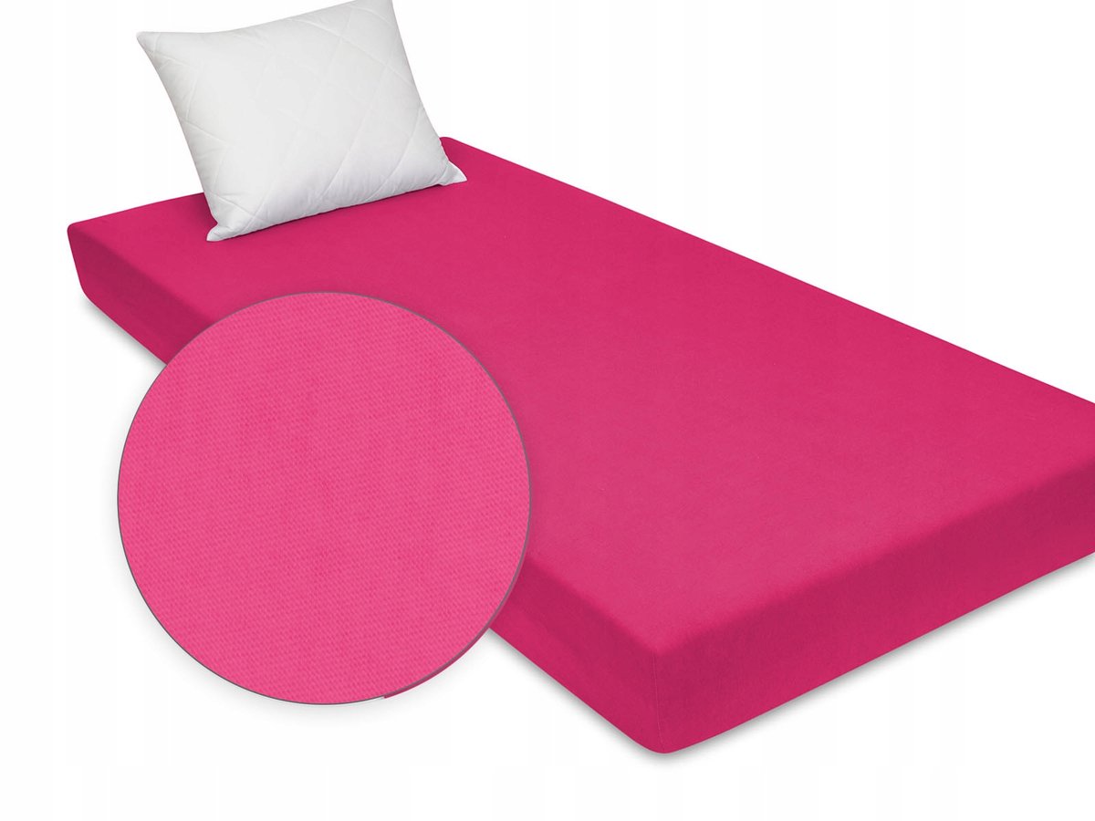Jersey hoeslaken 80x160 cm met elastiek, roze, 100% katoen