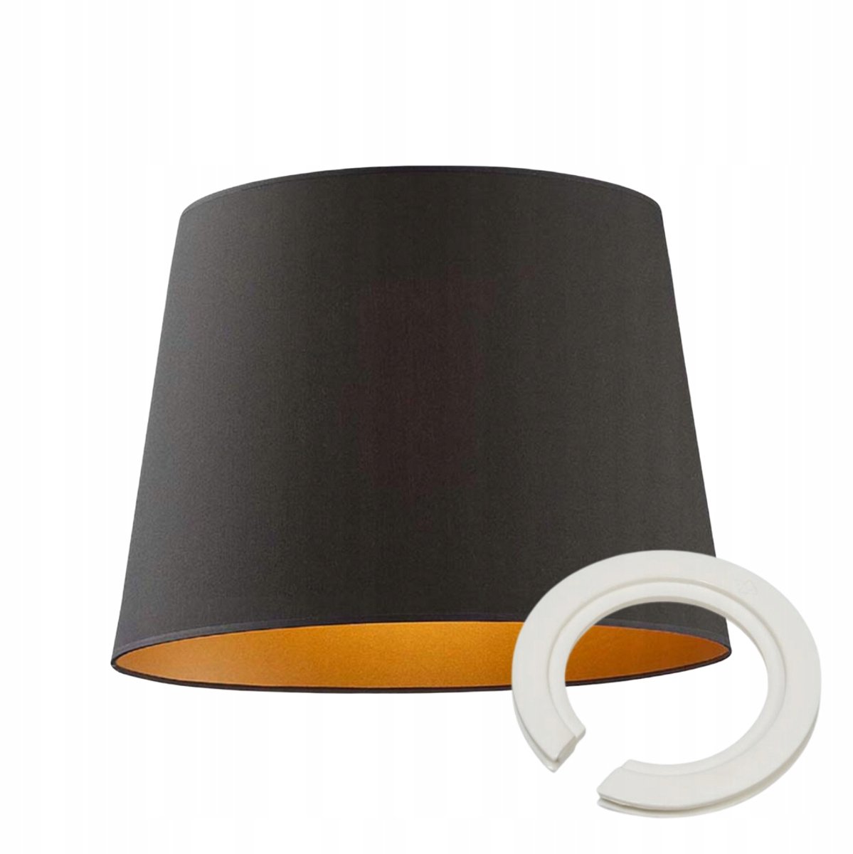 Glamour Lampenkap Zwart/Goud Kegel E27/E14 - Stijlvolle Verlichting