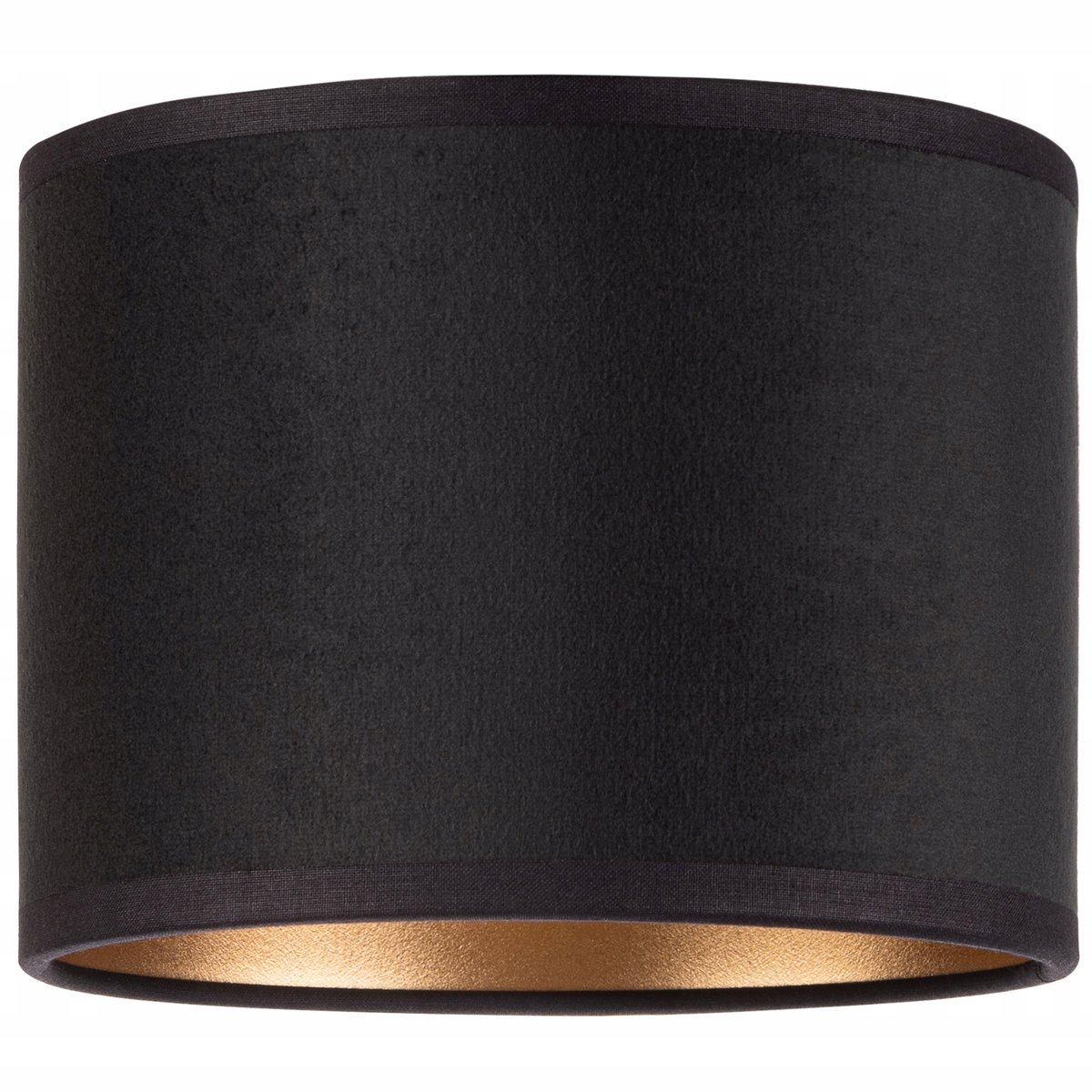 Merkloze Fluwelen Lampenkap Rond 16cm Zwart-Goud
