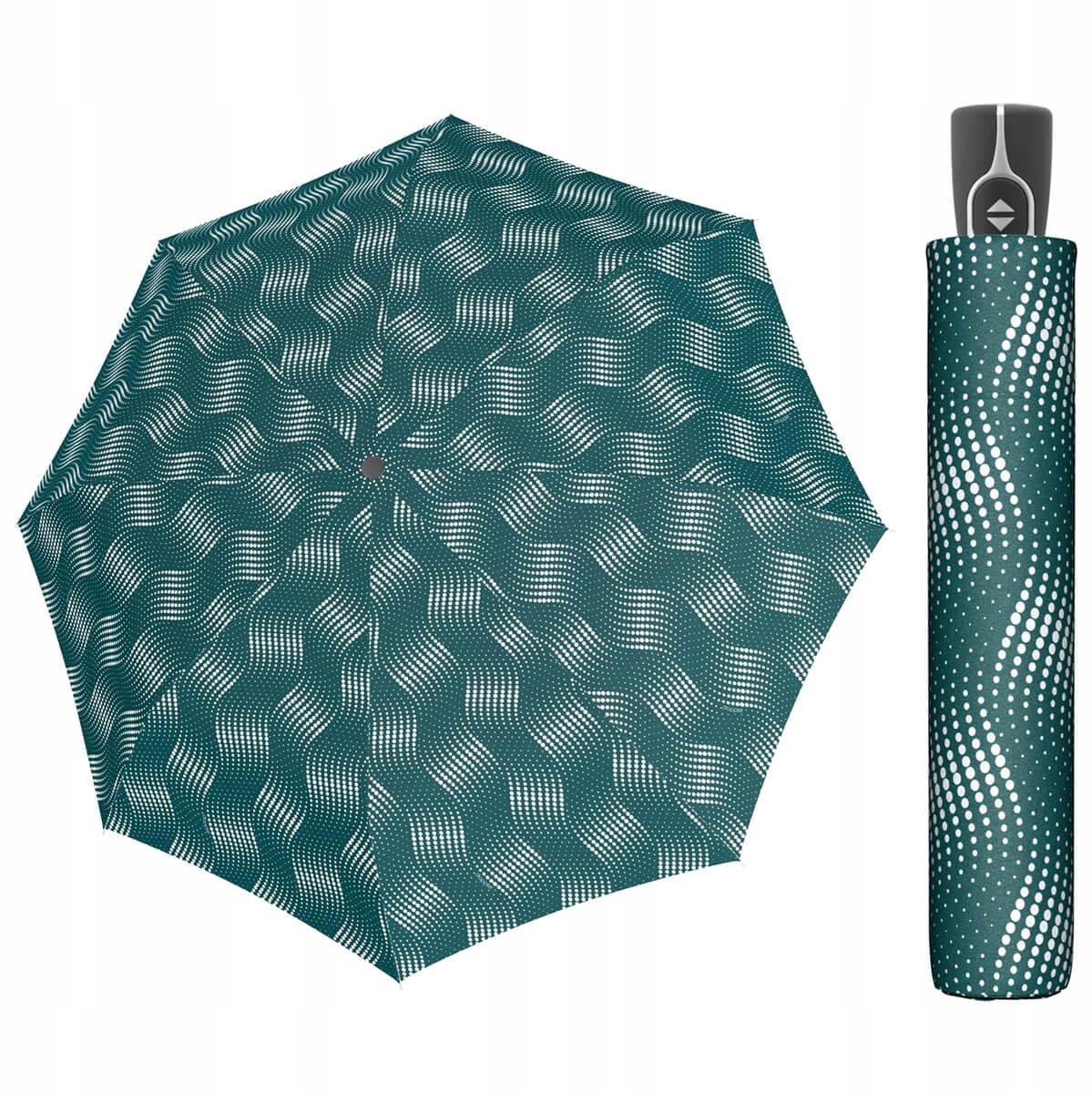 Doppler Fiber Magic Wave Groene Automatische Paraplu