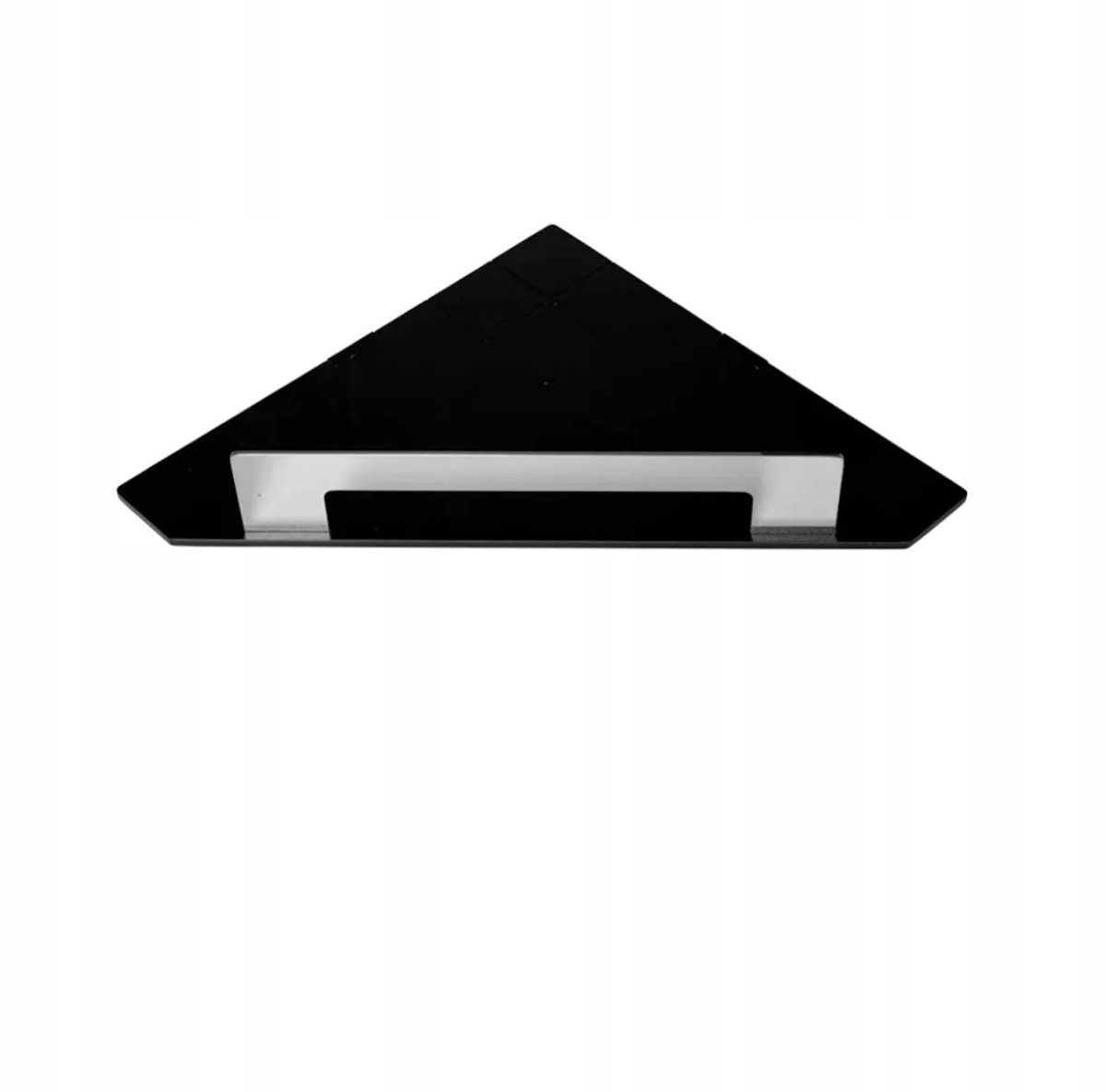 Stella Hoekbadkamerplank Mat Zwart/Gepolijst Staal 18x18x6.5cm