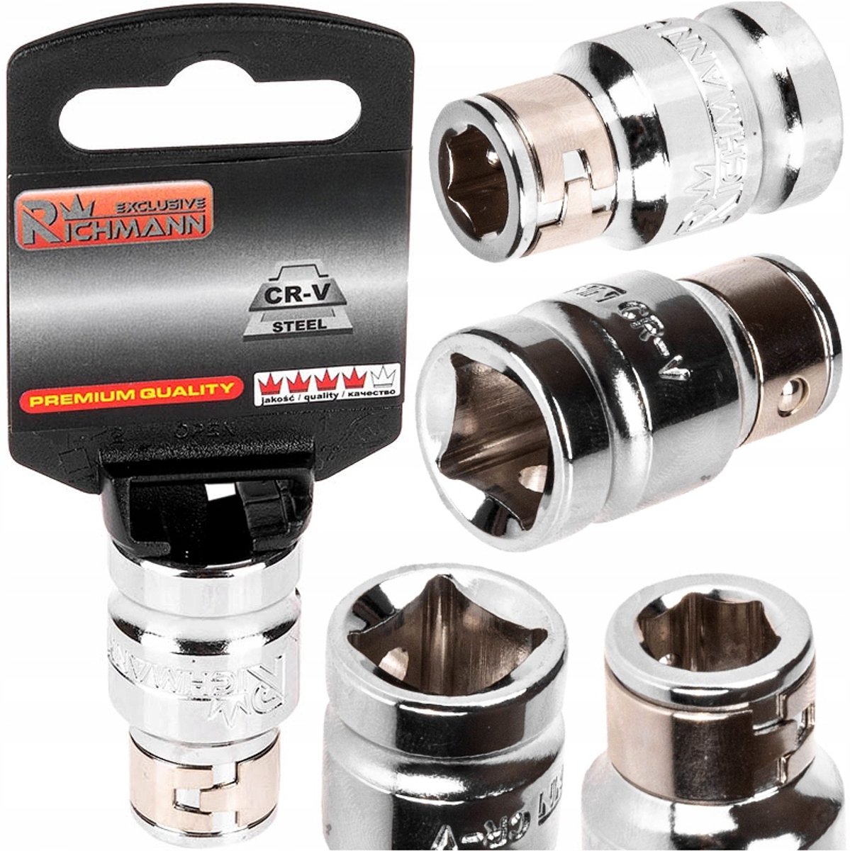 Dopinchouder 10mm voor 1/2" ratels - Solide Bit Adapter