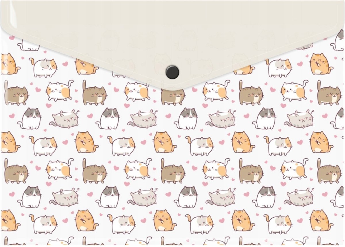 Biurfol A4 PP-map met KITTENS-print - Meerkleurig