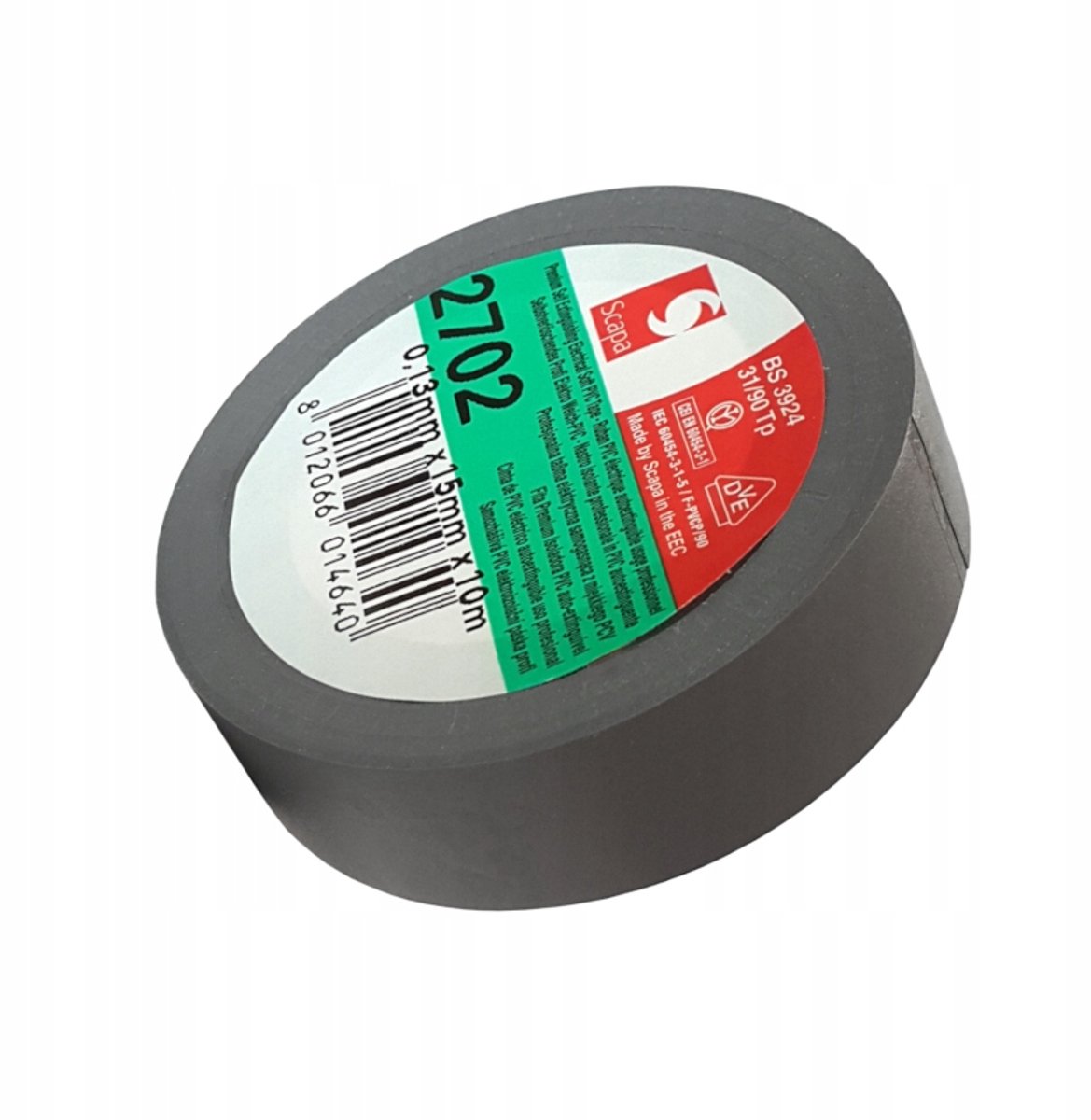 Scapa 2702 PVC Isolatietape 15mm x 10m Grijs - VDE & UL