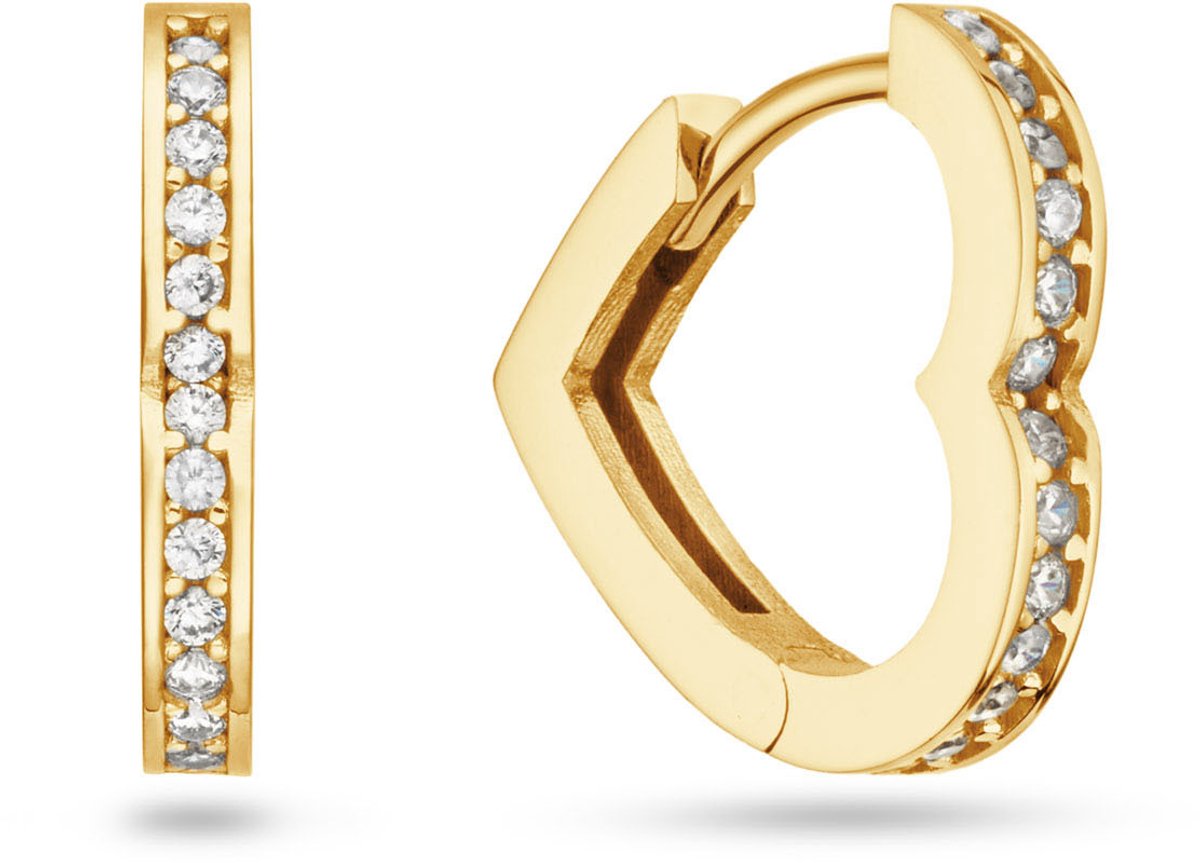 Klapoorringen Hart CZ M 925GP