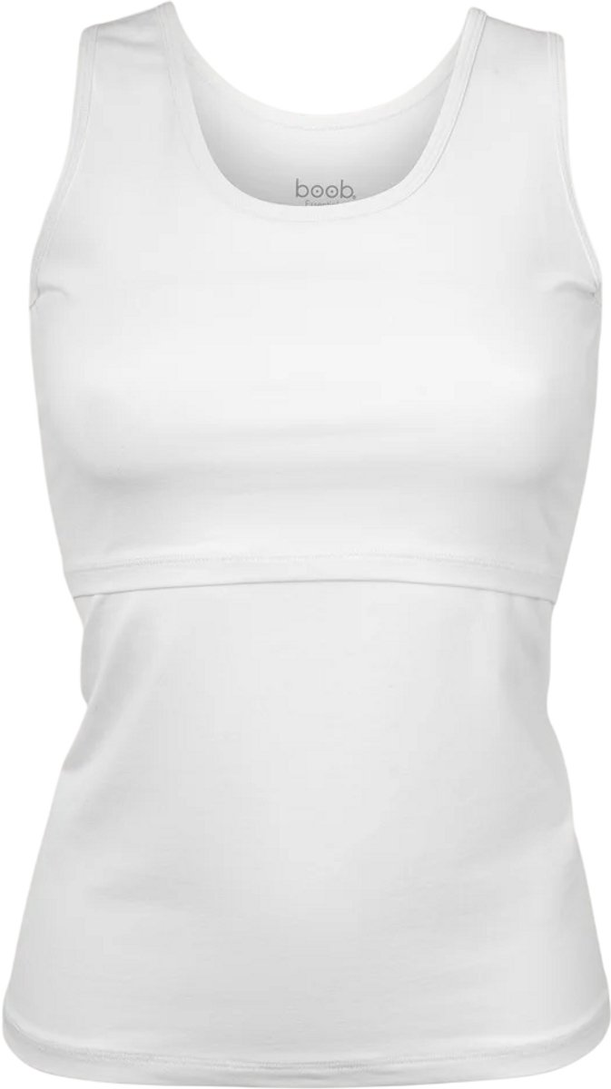 Boob Design - Essential Voedingshemdje - Aanpasbare fit - Biologisch Katoen - Wit - Maat S
