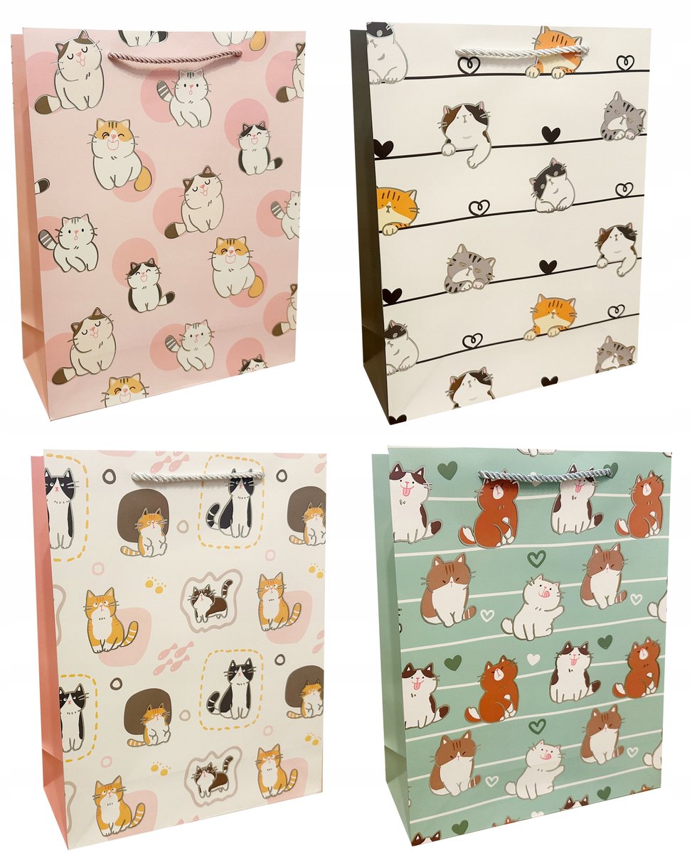 Decoratieve Cadeautas 18x23x10cm JP526C Katjes - 1 Stuk