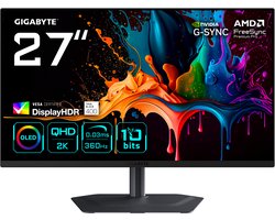 GIGABYTE MO27Q3 - 2K QHD QD-OLED Gaming Monitor - 360Hz - 27 Inch