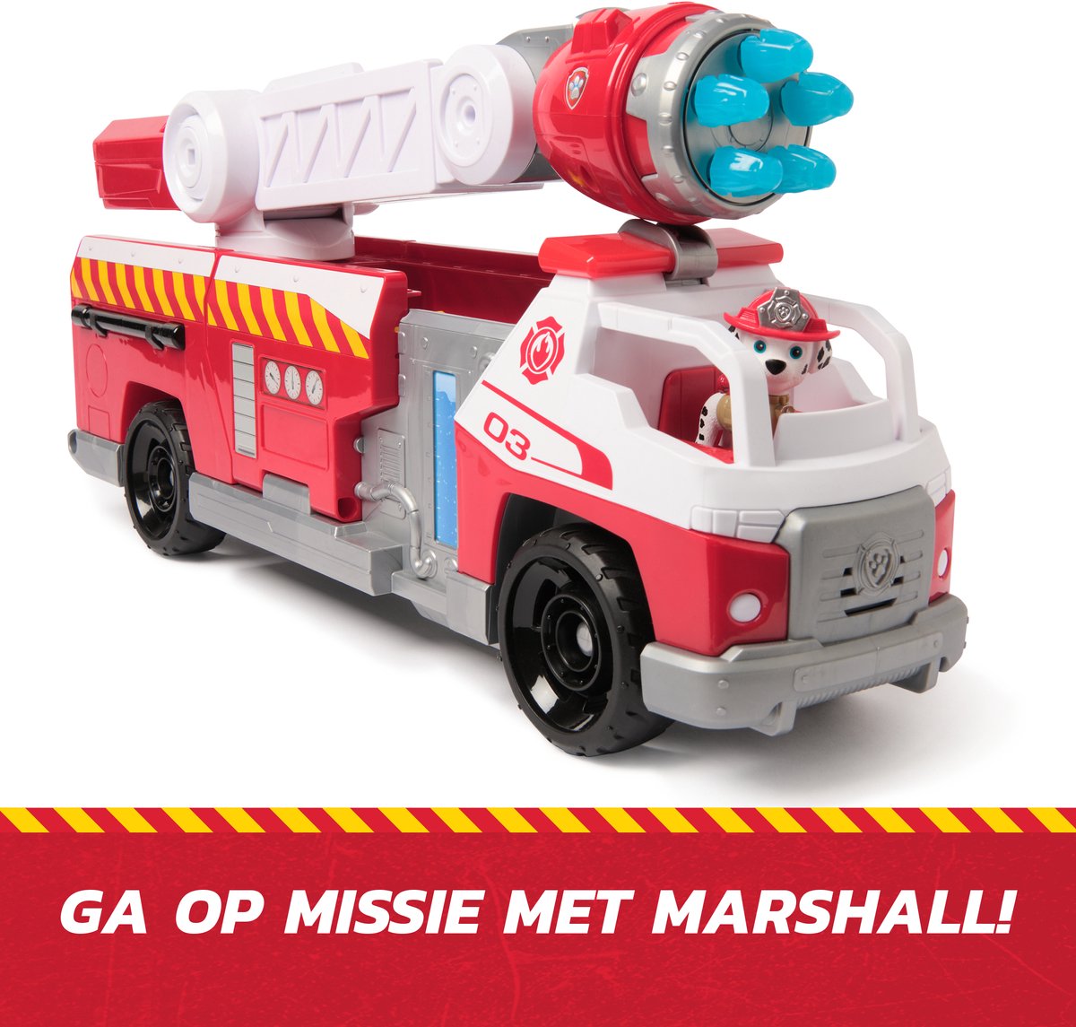 PAW Patrol - Brandweerredding - Marshall's Brandweerwagen met Marshall-figuur, licht, lanceerder en geluidseffecten — afbeelding 8
