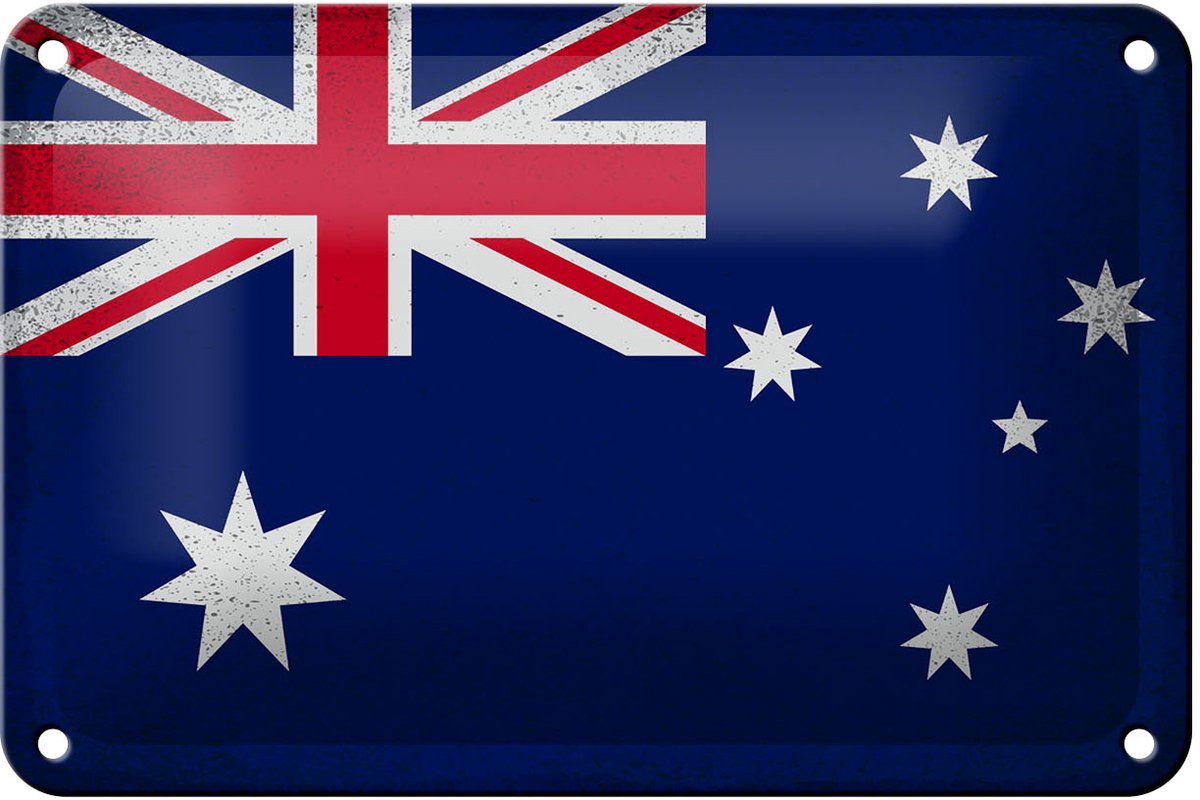 Femer Blechschild Flagge Australien 18x12cm Australia Vintage