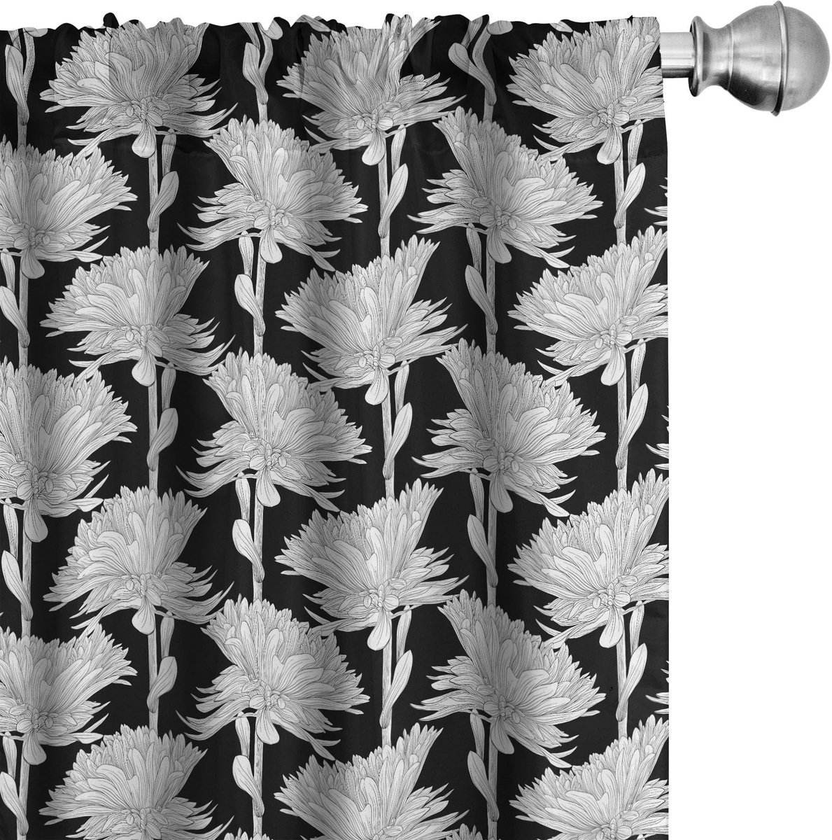 ABAKUHAUS Paneelgordijnset 2x75x225 cm – microvezel – halfdonker Charcoal Grey