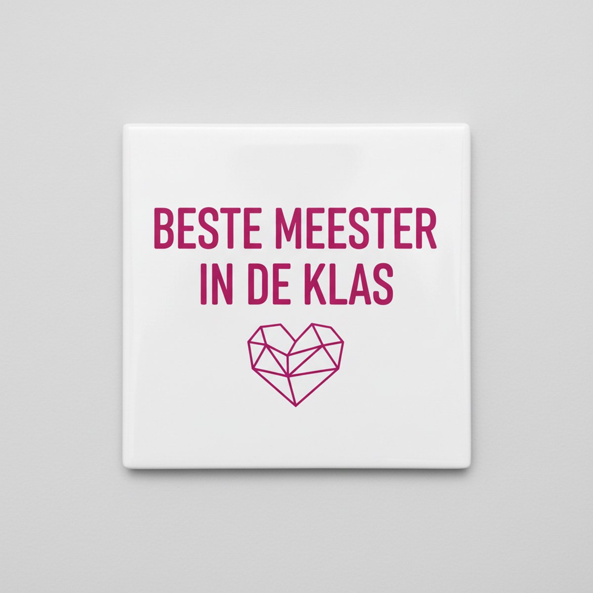 Beste Meester in de Klas Keramische Tegel – Waarderingsquote Woondecoratie Cadeau voor Ler