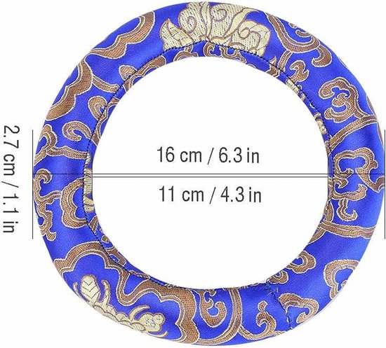 ZENZES® Brass klankschaal Singing Bowl 15cm 630gram donkerblauw | Textielhuis