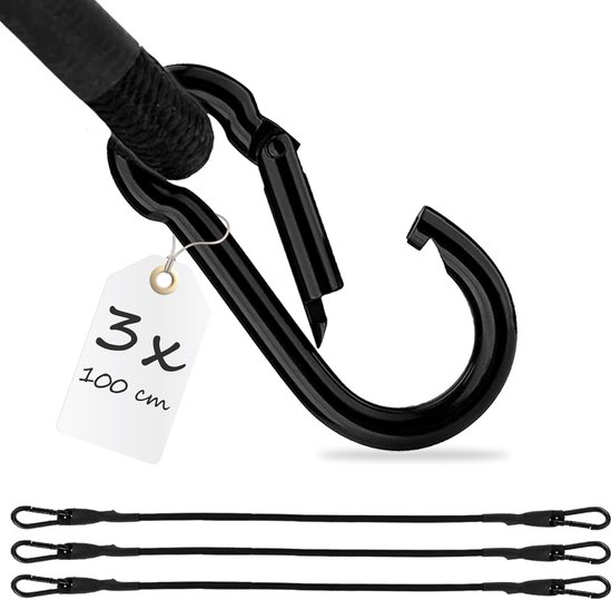 4 Stuks Hangmat Bevestigingsbanden 30,5 Cm Met Carabiners En D-ringen – Voor Bomen, Palen Of Balken – Set Met Opbergtas