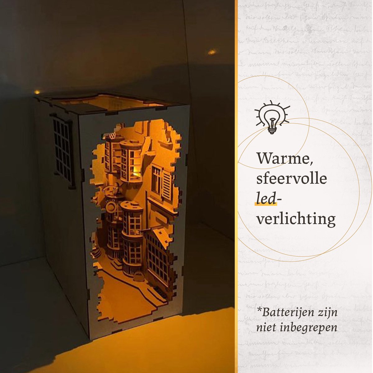 Revell Modelbouwpakket Houten Book Nook - 00530 Tiny Adventures - Harry Potter -Diagon Alley - 18x11x23cm — afbeelding 6