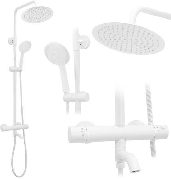 Rea Lungo - Douche- En Badset - Wit - Thermostat - 45X26,5X117Cm