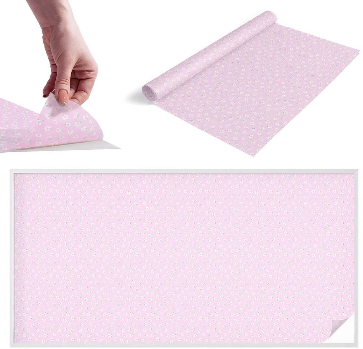 TULUP Raamfolie Anti inkijk - Bloemenpatroon Melkglas Folie - 200x100 cm - Roze Anti inkijk Raamfolie Glas in Lood - Zonwerende Raamfolie - Voor de slaapkamer, badkamer en kledingkast. - Privacy Folie Raam Glas in Lood Roze - Bloemenpatroon