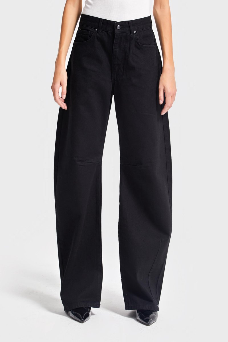 It's Basic - LUNA Baggy Mid Rise Jeans - Graphite