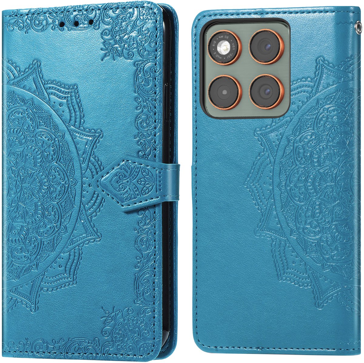 imoshion Hoesje - Geschikt voor Motorola Edge 70 - Mandala Bookcase - Turquoise