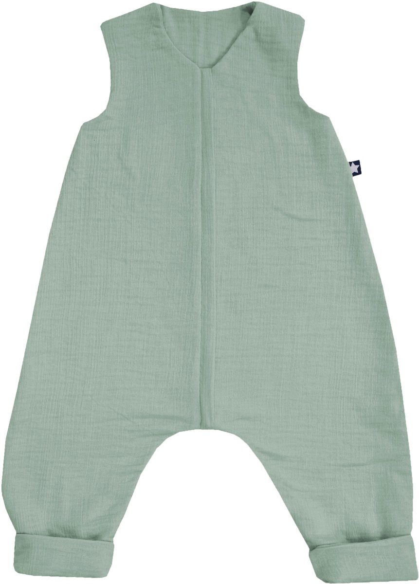 Julius Zöllner Muslin Jumper Slaapoverall - Groen - Maat 92