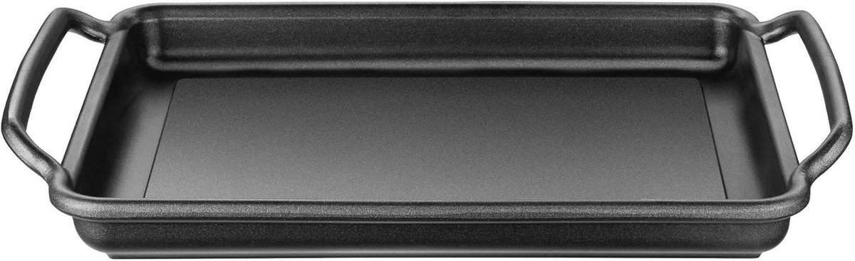 Grillplaat glad 40 x 28 cm met Teflon coating ideaal voor grillen en bakken