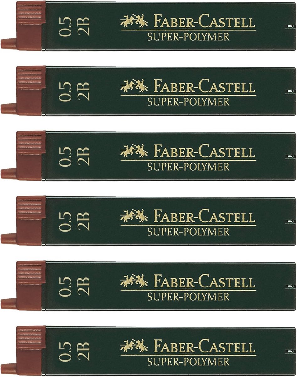 Fine Refills Set Super Polymer - 0.5 mm, 2B Hardness, 72 Total Refills