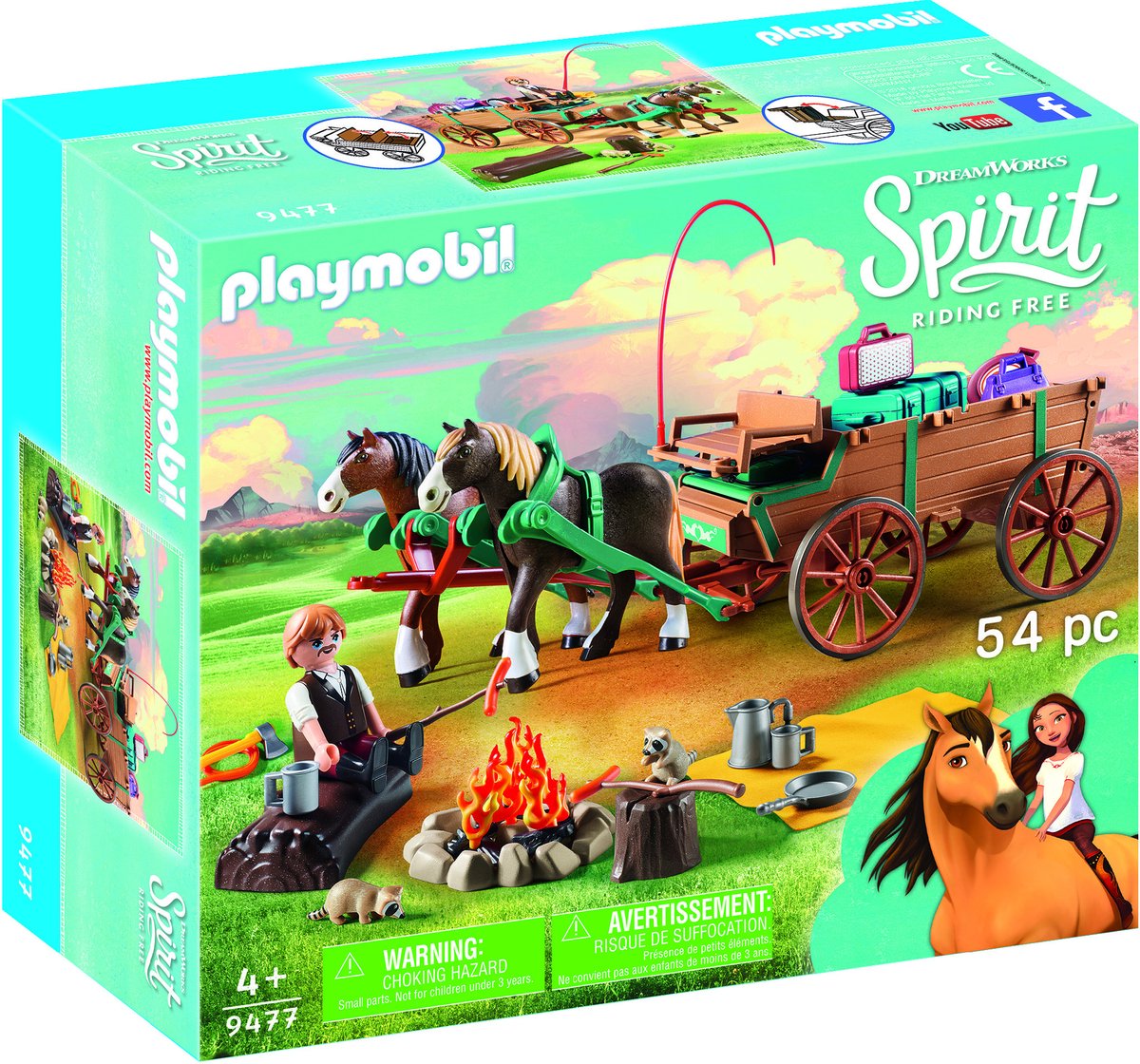 PLAYMOBIL Lucky's vader en wagen - 9477