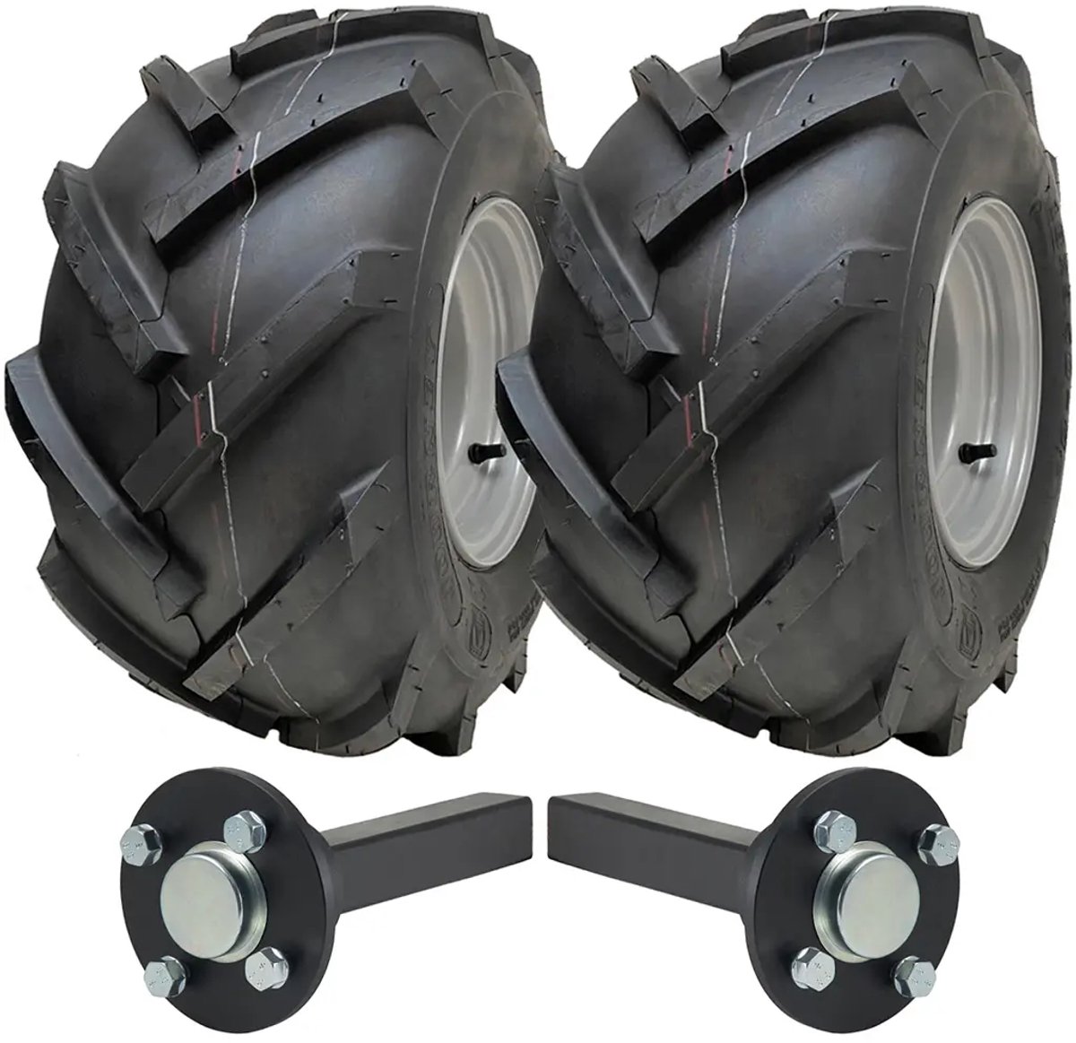 18x9,50-8 Open Centre P328 ATV-aanhangwagenkit – wielen en assen, draagvermogen 750 kg